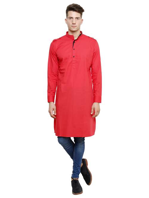 men mandarin neck solid kurta - 21333529 -  Standard Image - 0