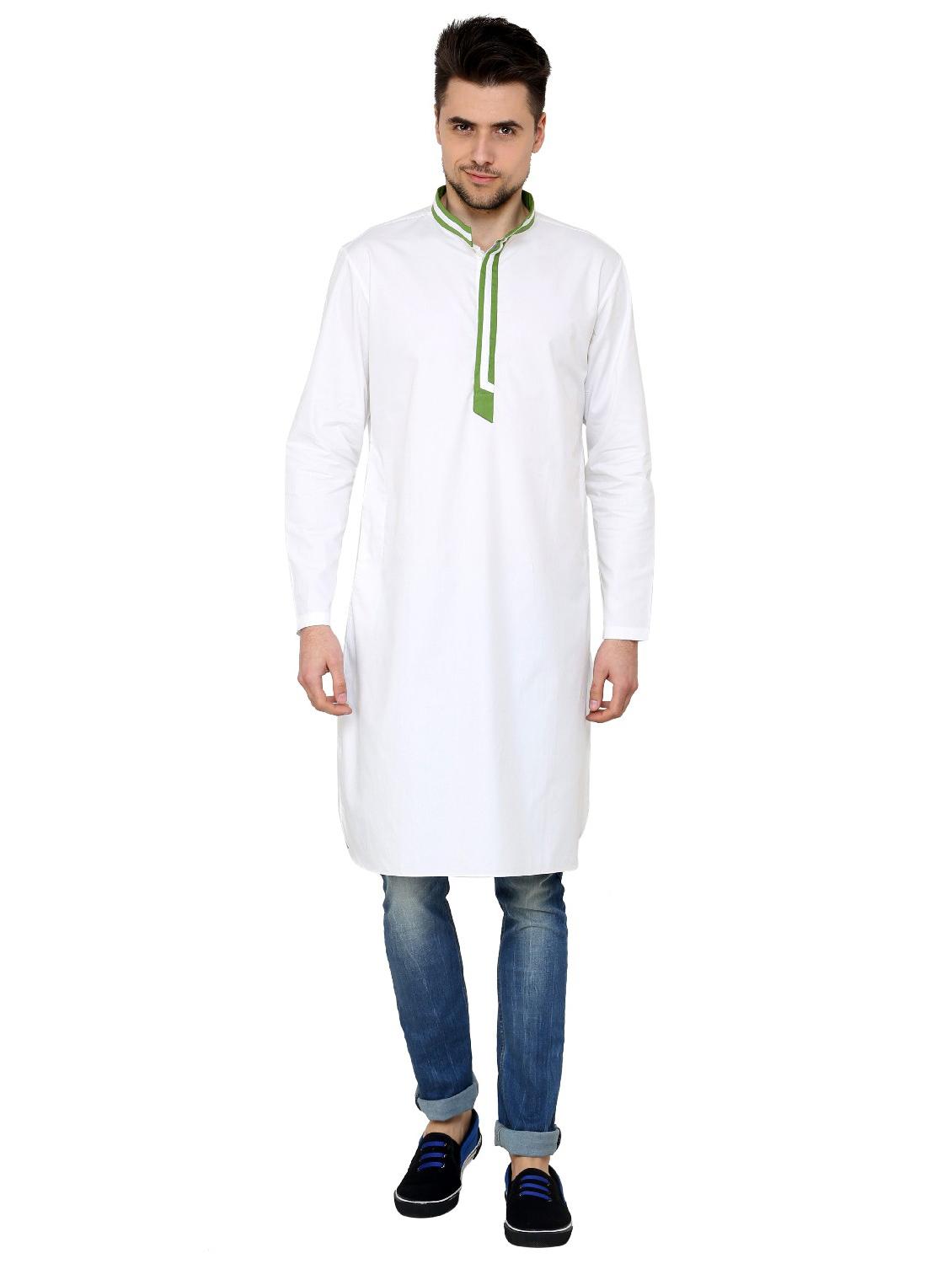 men mandarin neck solid kurta - 21333538 - Zoom Image - 0