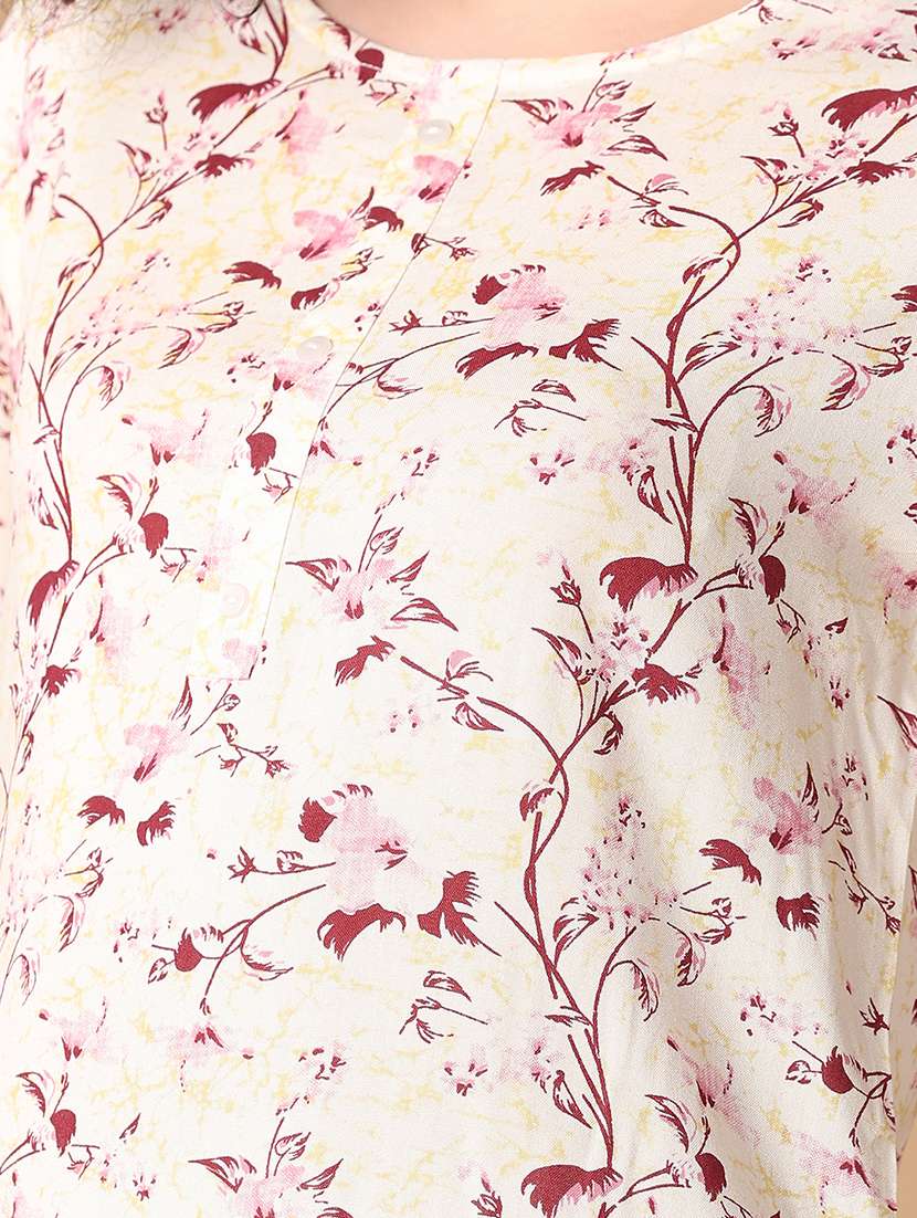 women three quarter sleeve kurta palazzo set - 21333763 -  Standard Image - 4