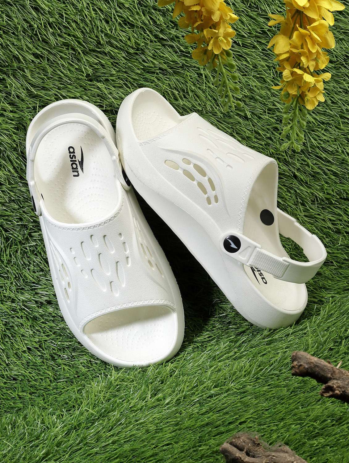 men solid round toe crocs