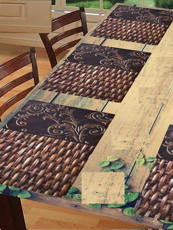 rectangular pack of 6 table placemat - 21334248 -  Standard Image - 1