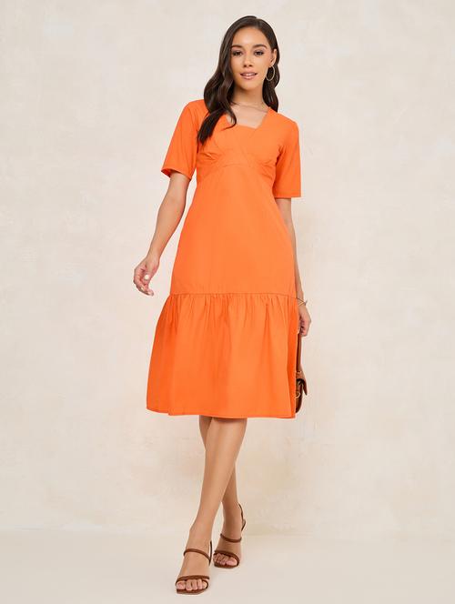 women solid tiered dress - 21334320 -  Standard Image - 0