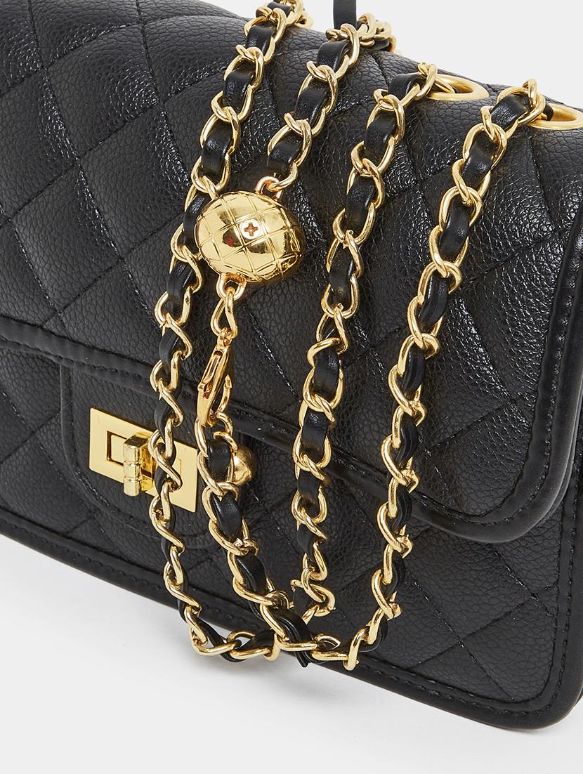 women black leatherette handbag - 21334341 - Standard Image - 6