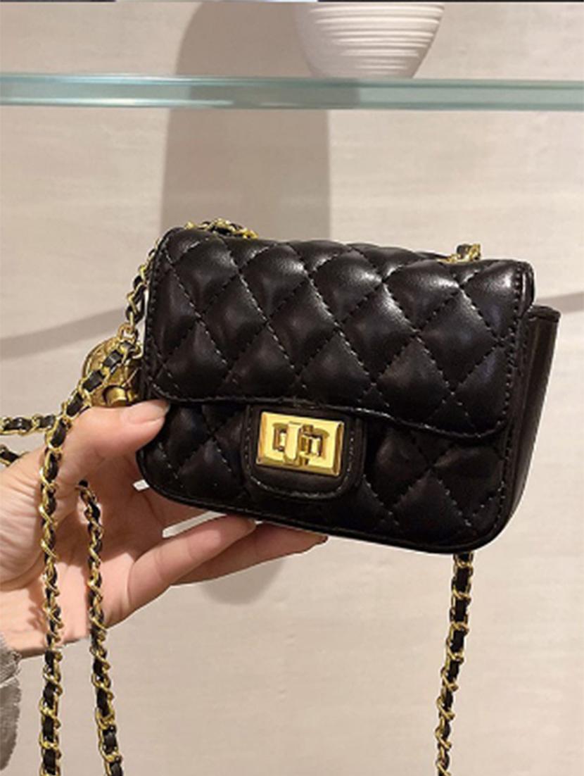 women black leatherette sling bag - 21334343 - Standard Image - 1
