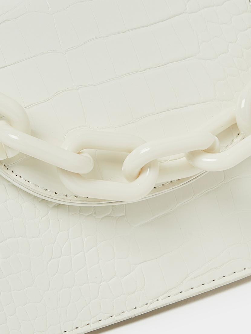 white leatherette (pu) solid sling bag - 21334346 - Standard Image - 6