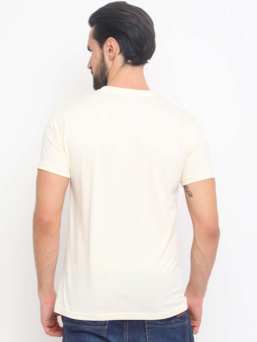 men front print round neck t-shirt - 21335113 -  Standard Image - 1