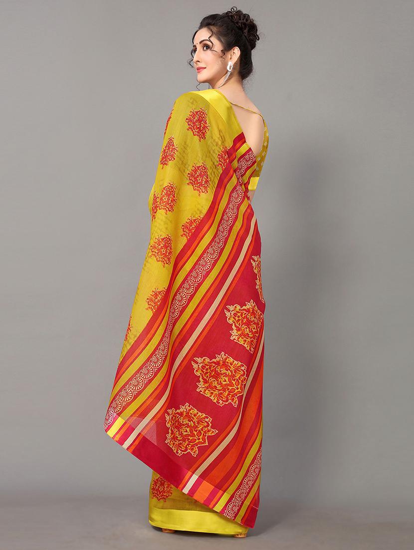 women printed saree with blouse - 21337542 -  Standard Image - 1