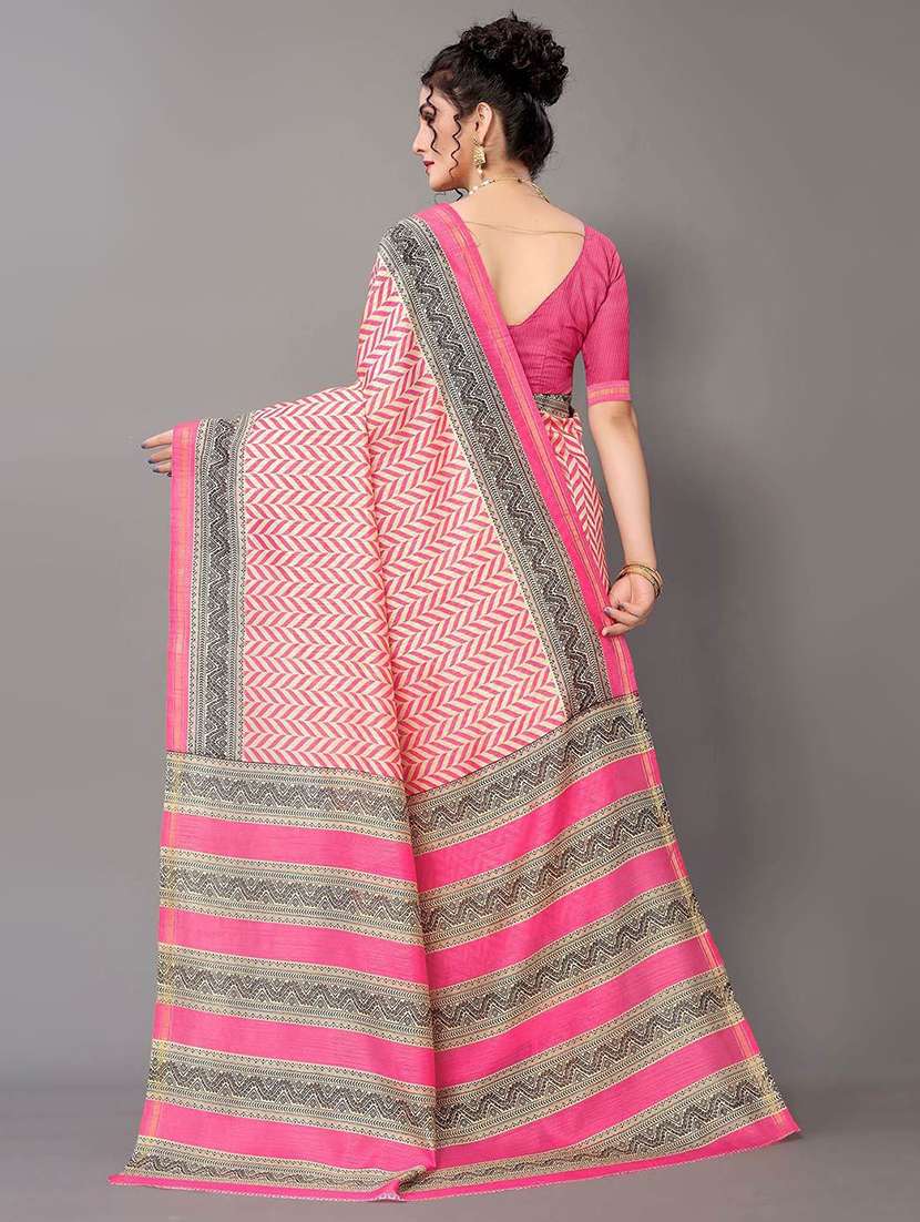 women printed saree with blouse - 21337578 -  Standard Image - 1