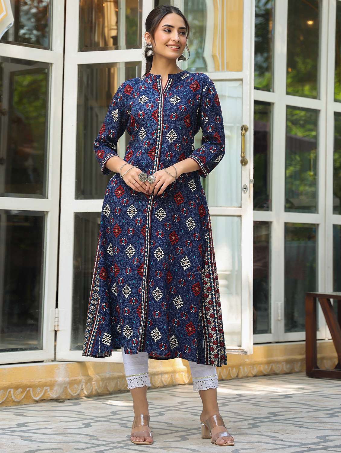 indigo rayon aline kurta
