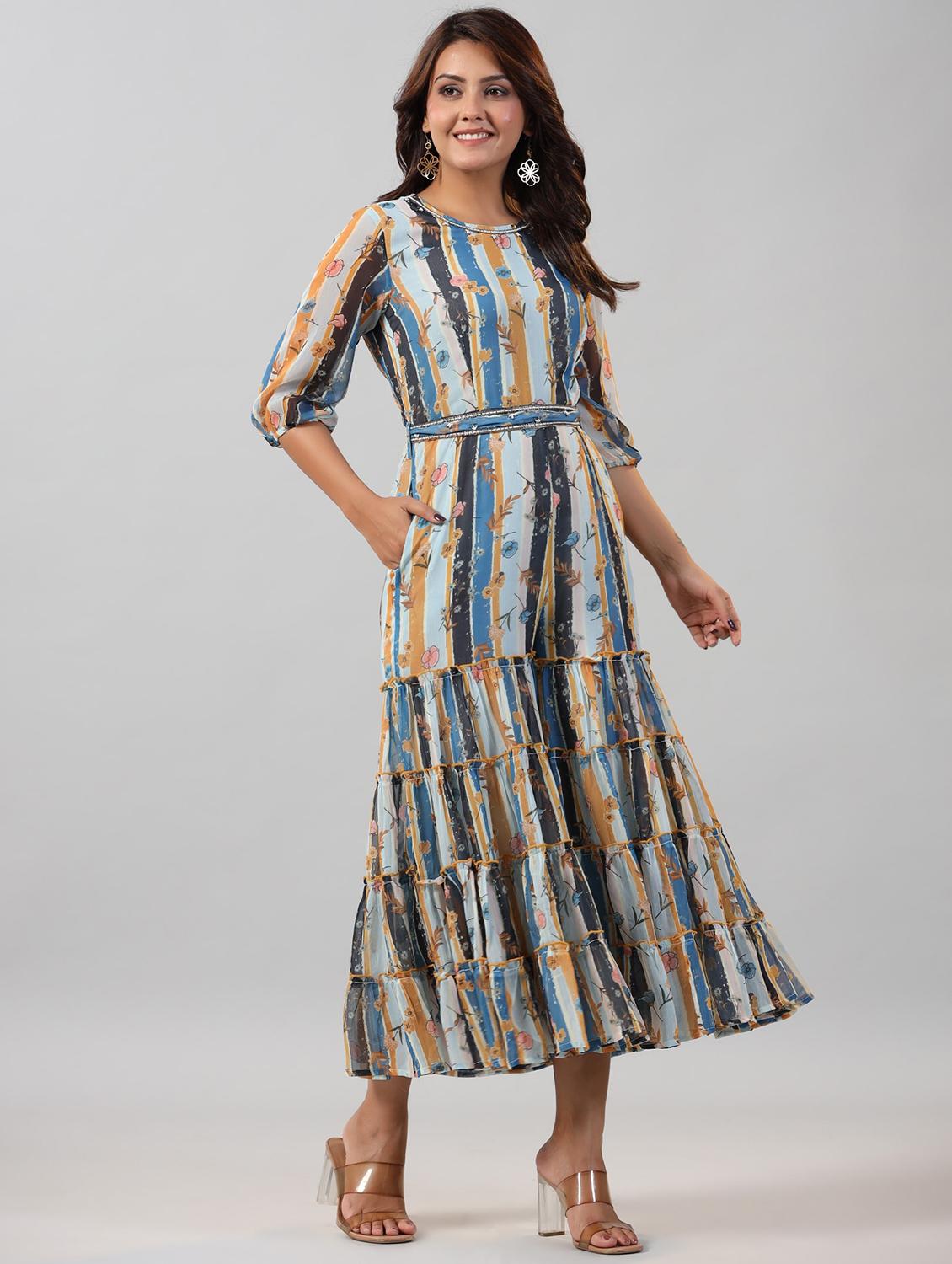 women multi coloured chiffon full leg jumpsuit - 21337767 -  Standard Image - 1