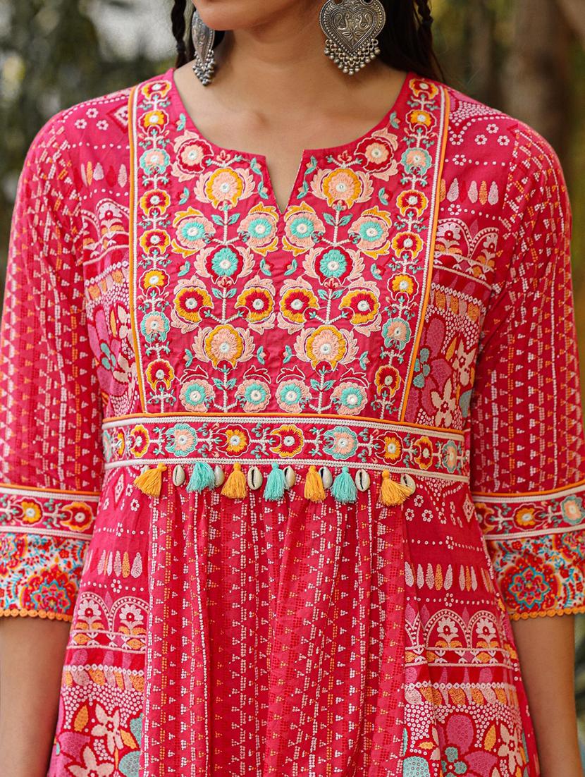 women pink cotton peplum tunic - 21337835 - Standard Image - 4