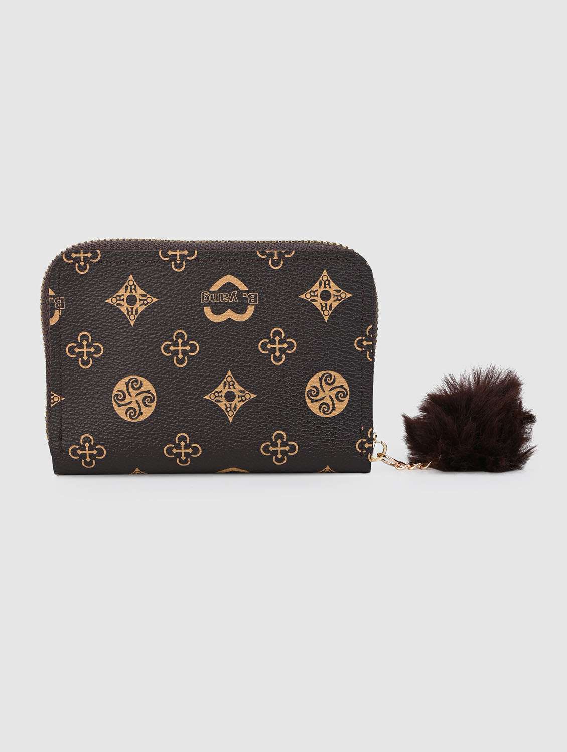 brown printed leatherette wallet - 21338092 - Zoom Image - 0