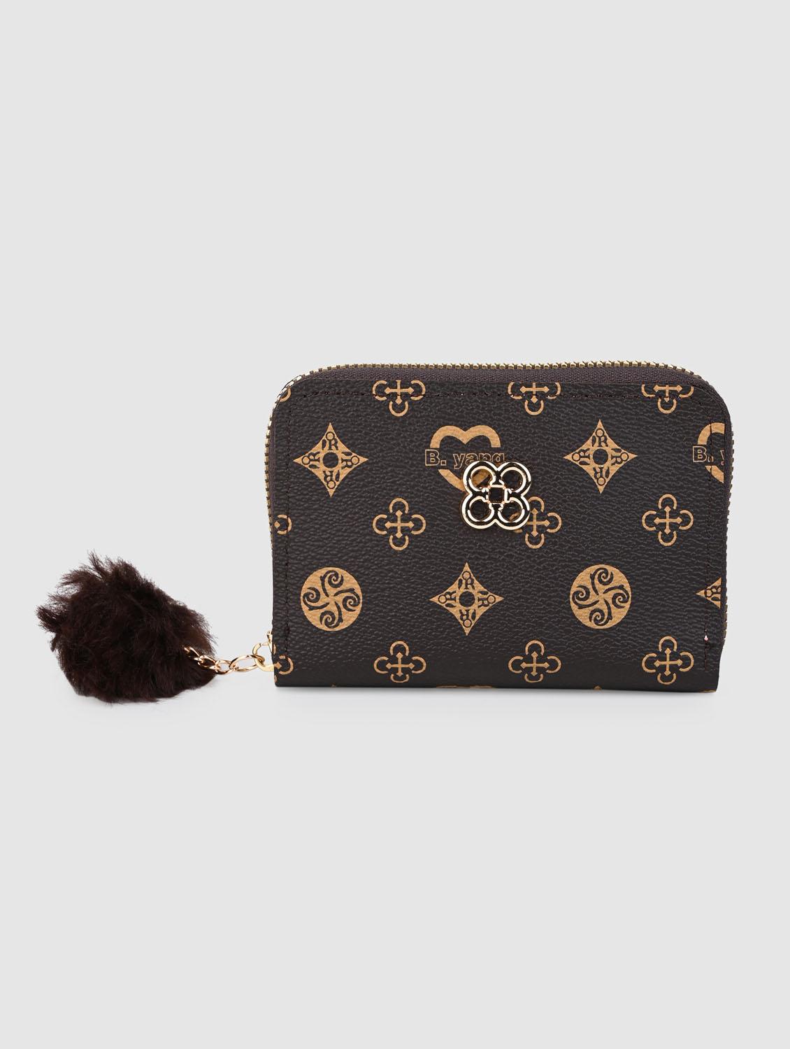 brown printed leatherette wallet - 21338092 -  Standard Image - 1