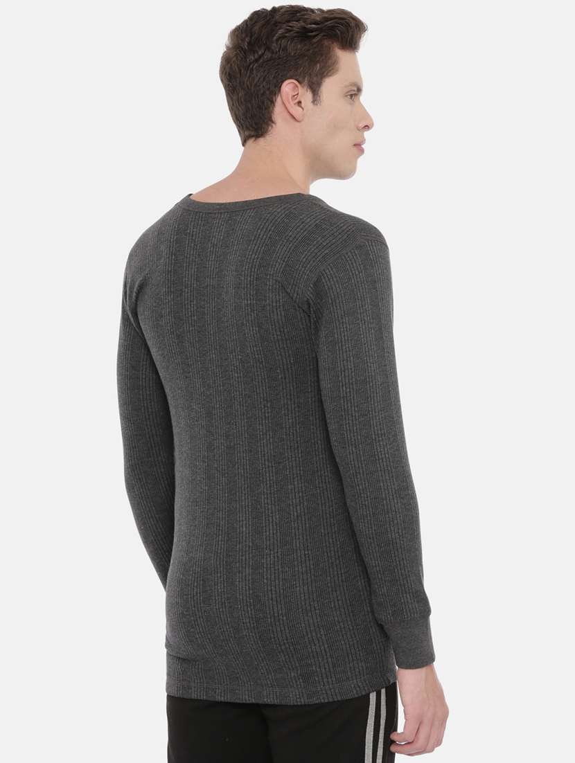 men pack of 2 self design thermal tops - 21338146 -  Standard Image - 4