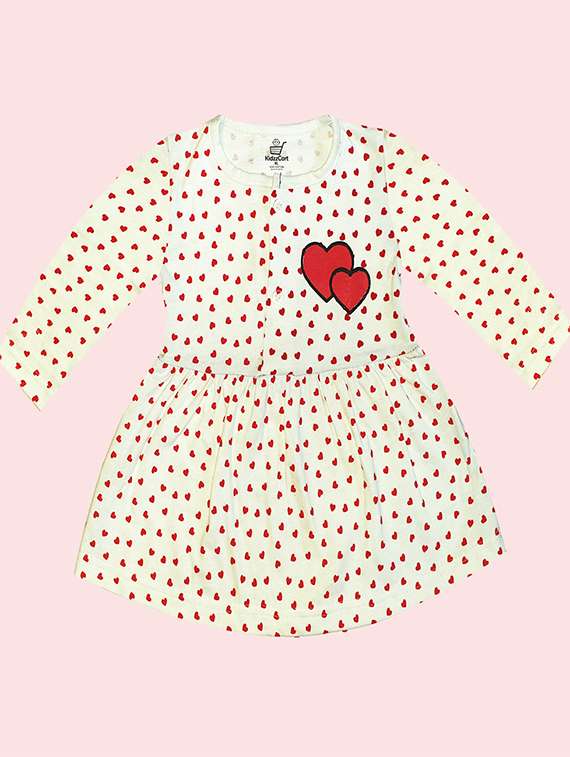 girls printed cotton frock