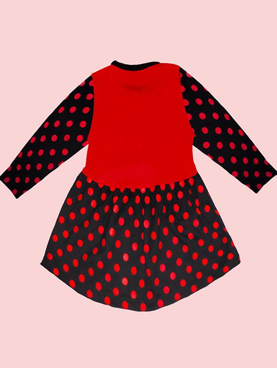 girls round neck printed frock - 21338278 - Standard Image - 1