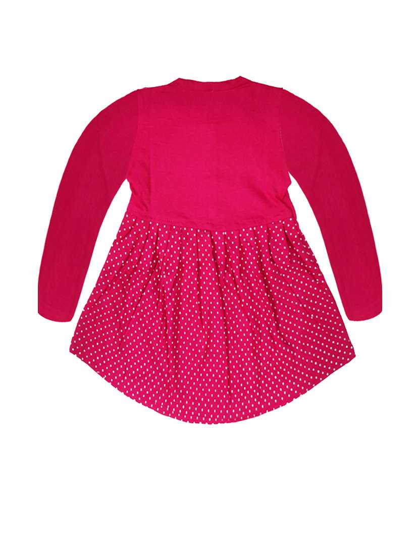 girl printed round neck cotton blend frock - 21338283 -  Standard Image - 1