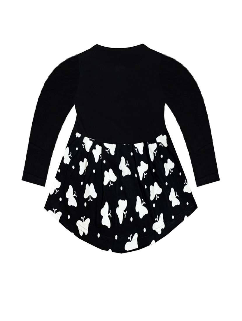 girl printed round neck cotton blend frock - 21338285 -  Standard Image - 1