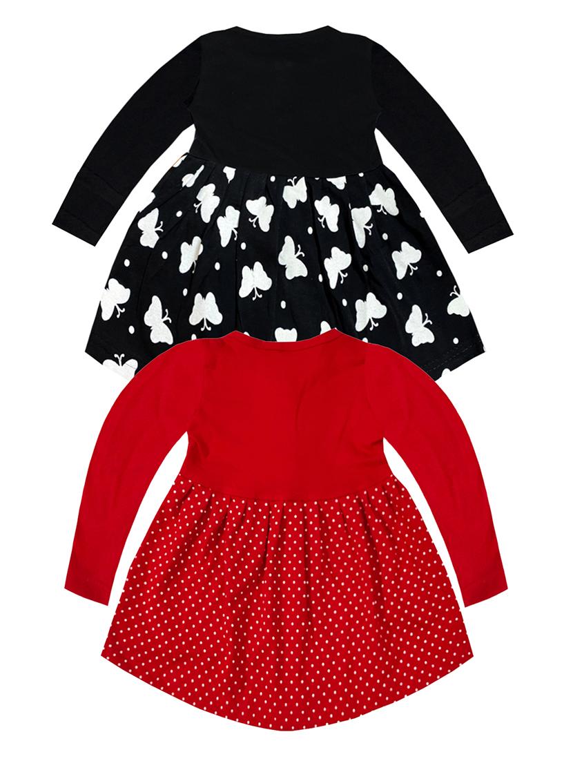 girls multicolored set of 2 printed frock - 21338297 - Standard Image - 1