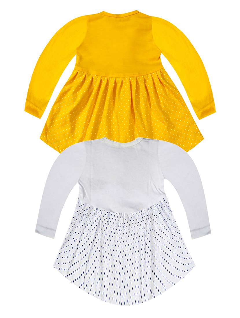 girls multicolored set of 2 printed frock - 21338312 -  Standard Image - 1