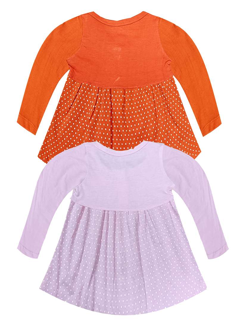 girls multicolored set of 2 printed frock - 21338318 -  Standard Image - 1