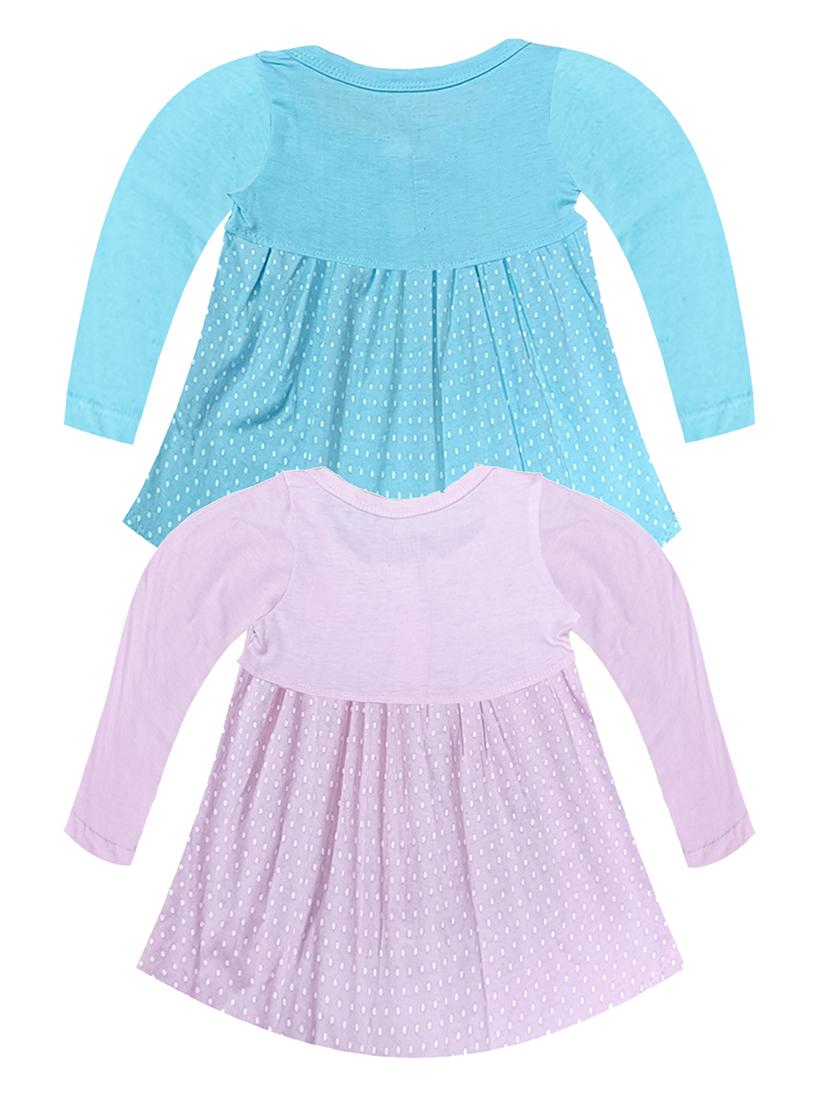 girls multicolored set of 2 printed frock - 21338319 - Standard Image - 1