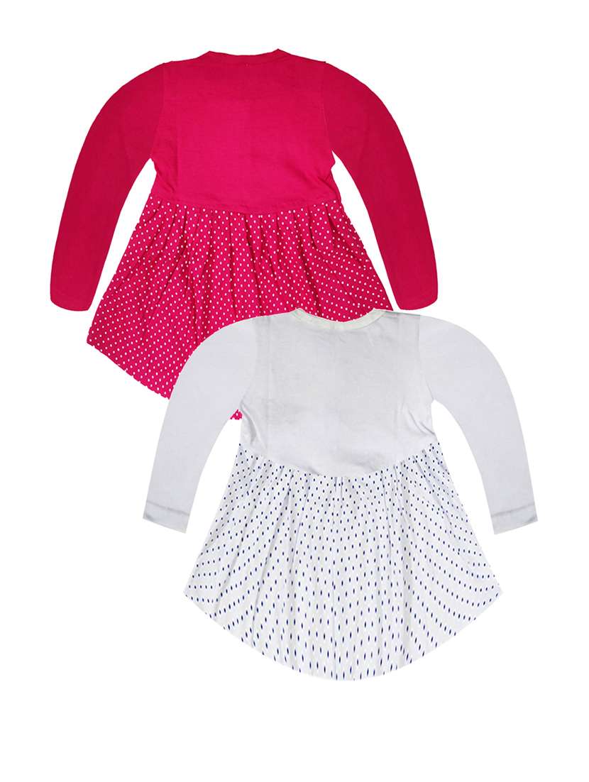 pack of 2 printed cotton blend frock - 21338323 -  Standard Image - 1