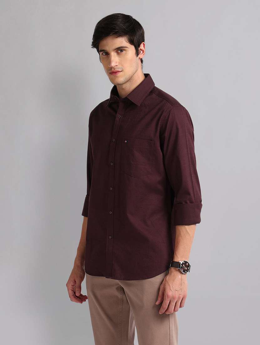 men solid cotton casual shirt - 21338392 -  Standard Image - 1