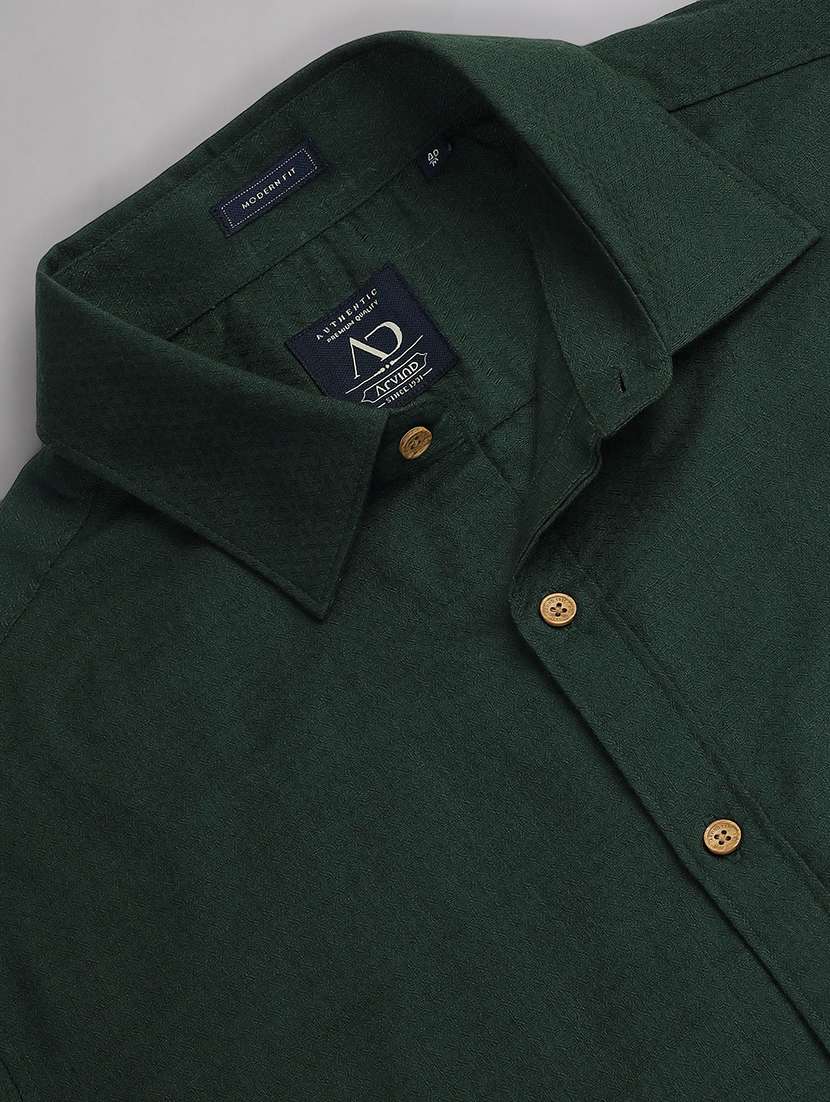 men long sleeve solid casual shirt - 21338393 -  Standard Image - 4