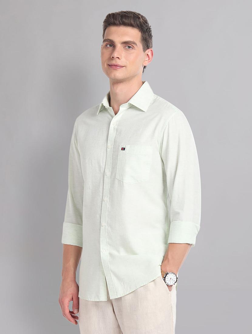 men long sleeve solid casual shirt - 21338398 - Zoom Image - 0