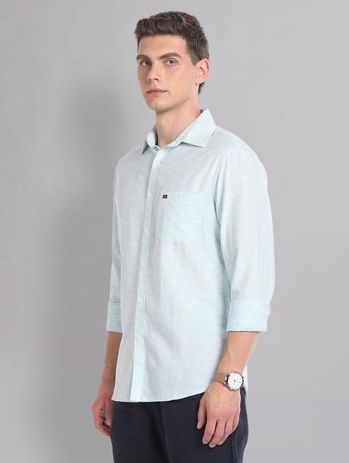 men solid cotton casual shirt - 21338399 -  Standard Image - 0