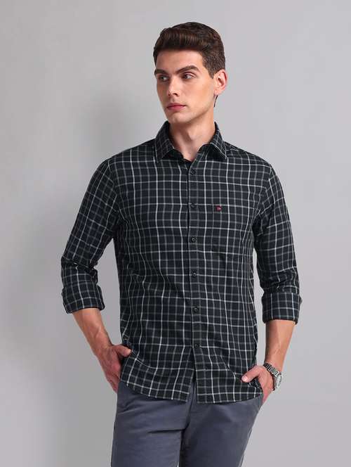 men long sleeve checks casual shirt - 21338402 - Standard Image - 0
