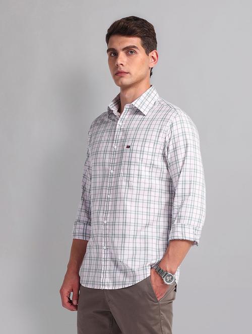 men white regular fit collared casual shirt - 21338413 - Standard Image - 0