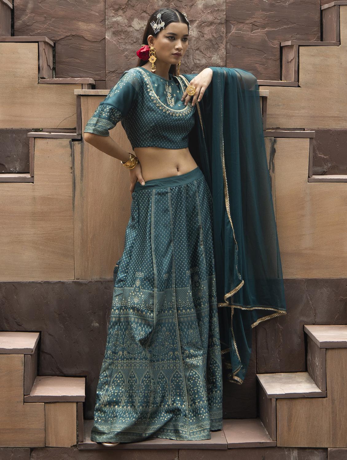 women stitched lehenga choli with dupatta - 21338615 -  Standard Image - 1