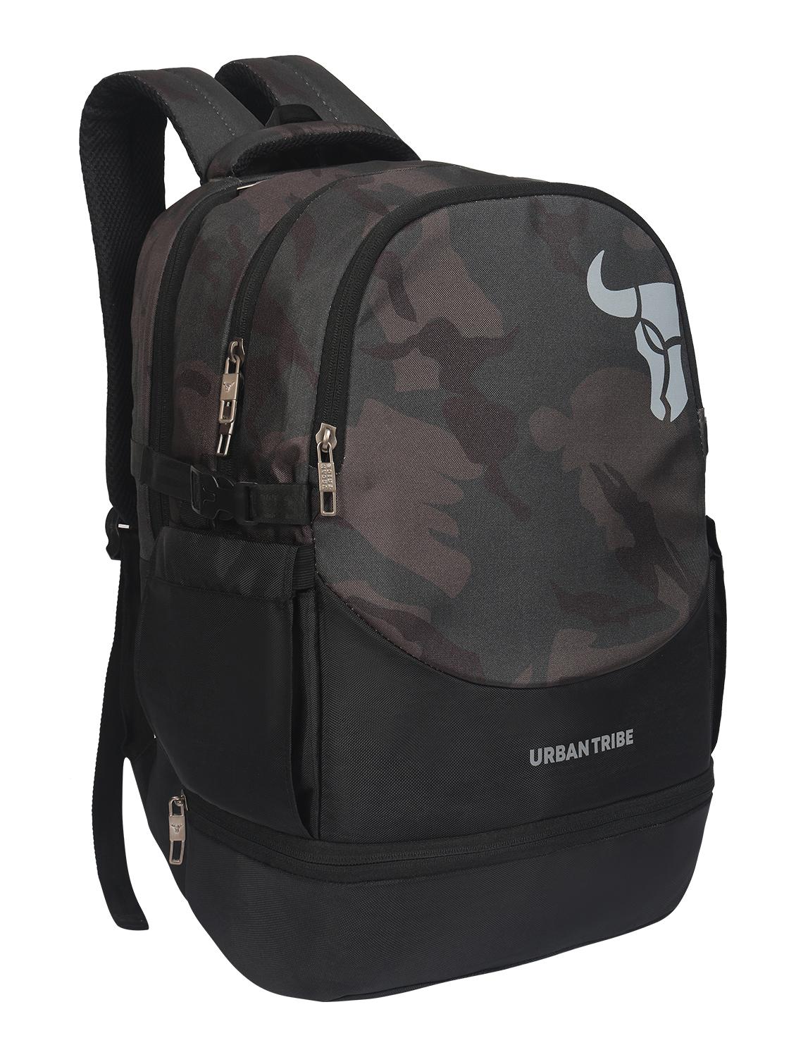 black printed adjustable strap backpack - 21339351 - Zoom Image - 0