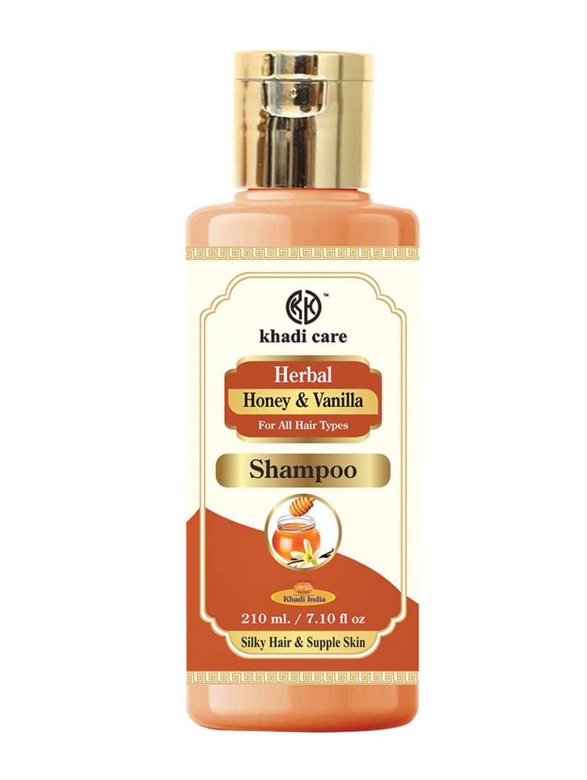 khadi care herbal honey & vanilla shampoo - 210ml