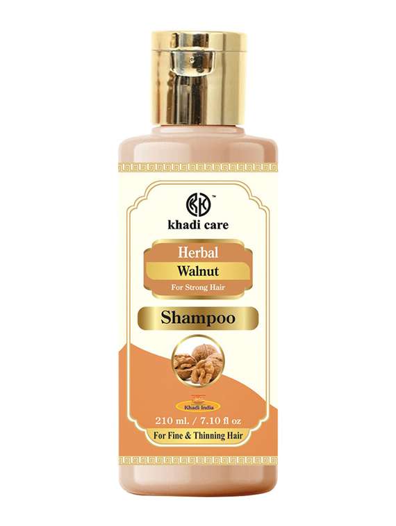khadi care herbal walnut shampoo - 210ml
