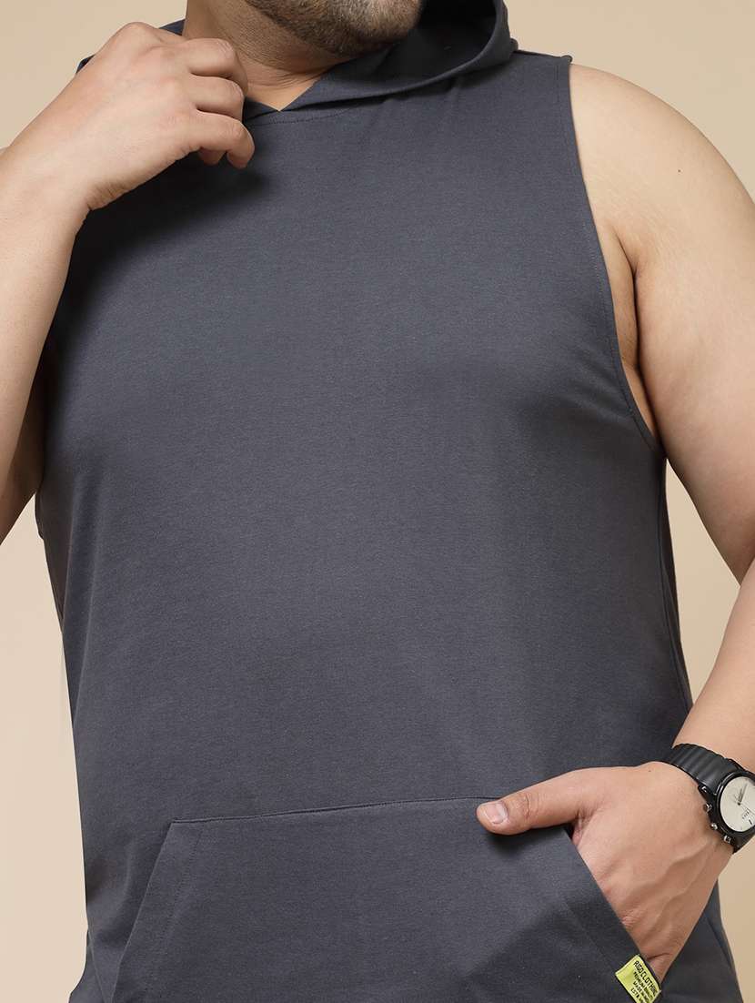 men grey jersey hooded t-shirt - 21339615 -  Standard Image - 4