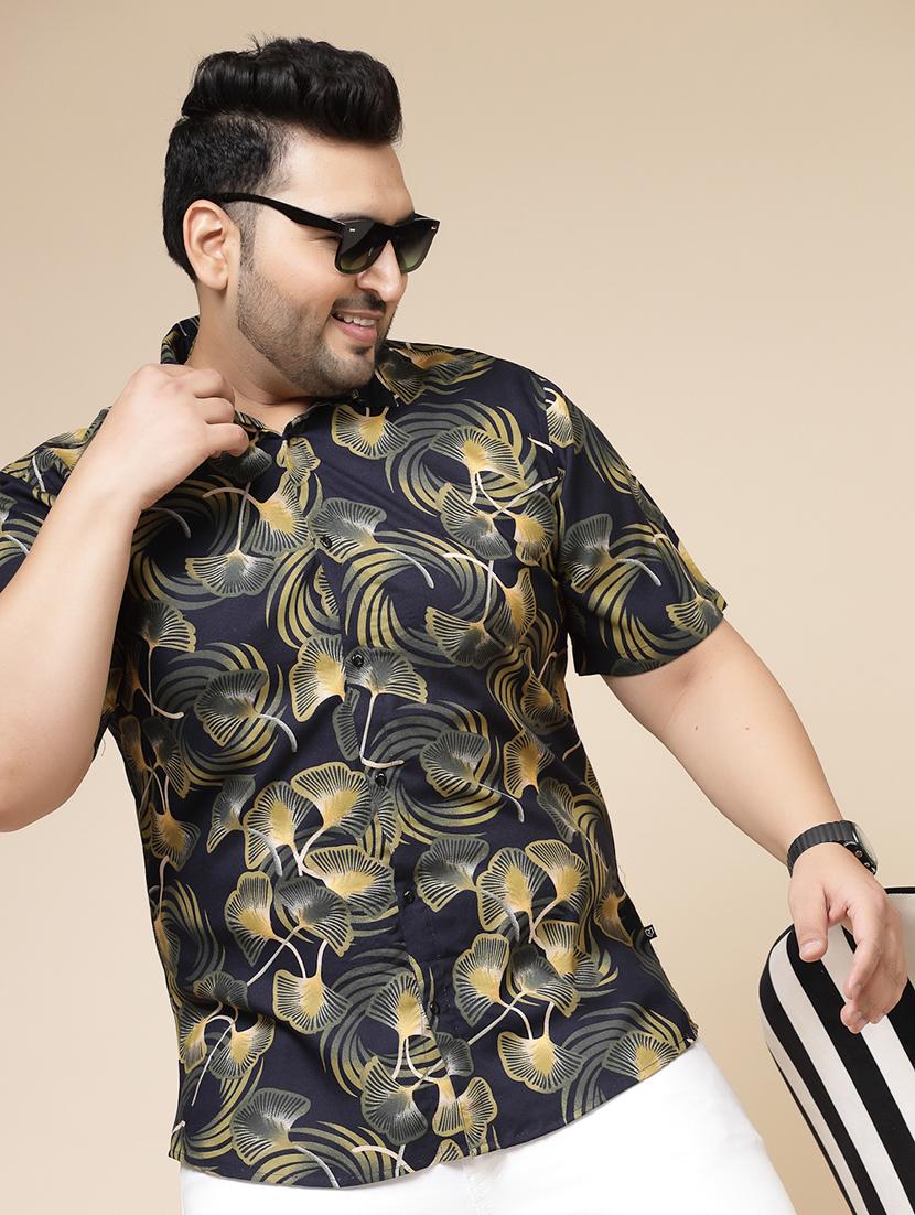 men plus size printed casual shirt - 21339639 -  Standard Image - 1