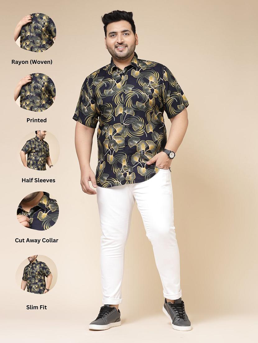 men plus size printed casual shirt - 21339639 - Standard Image - 4