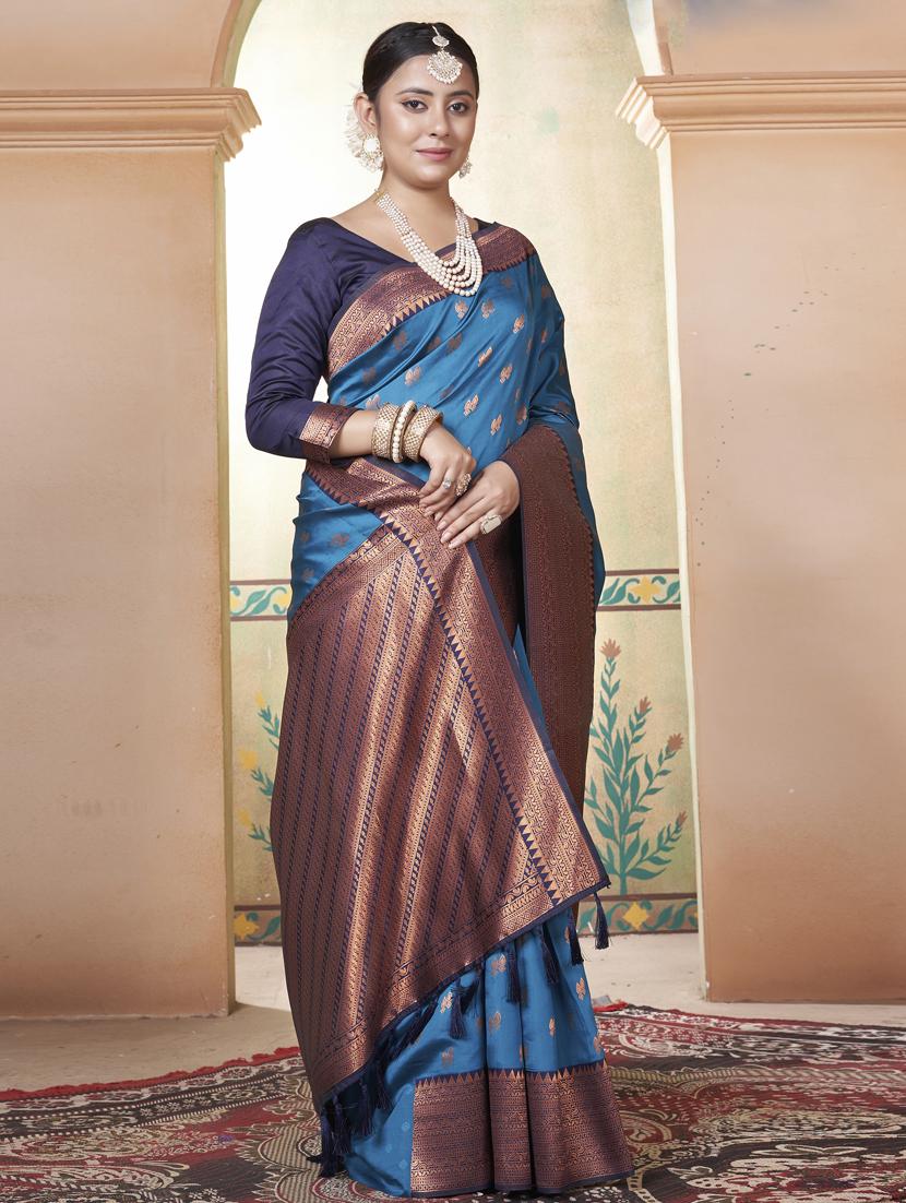 women self design kanjivaram saree with blouse - 21340458 - Standard Image - 1