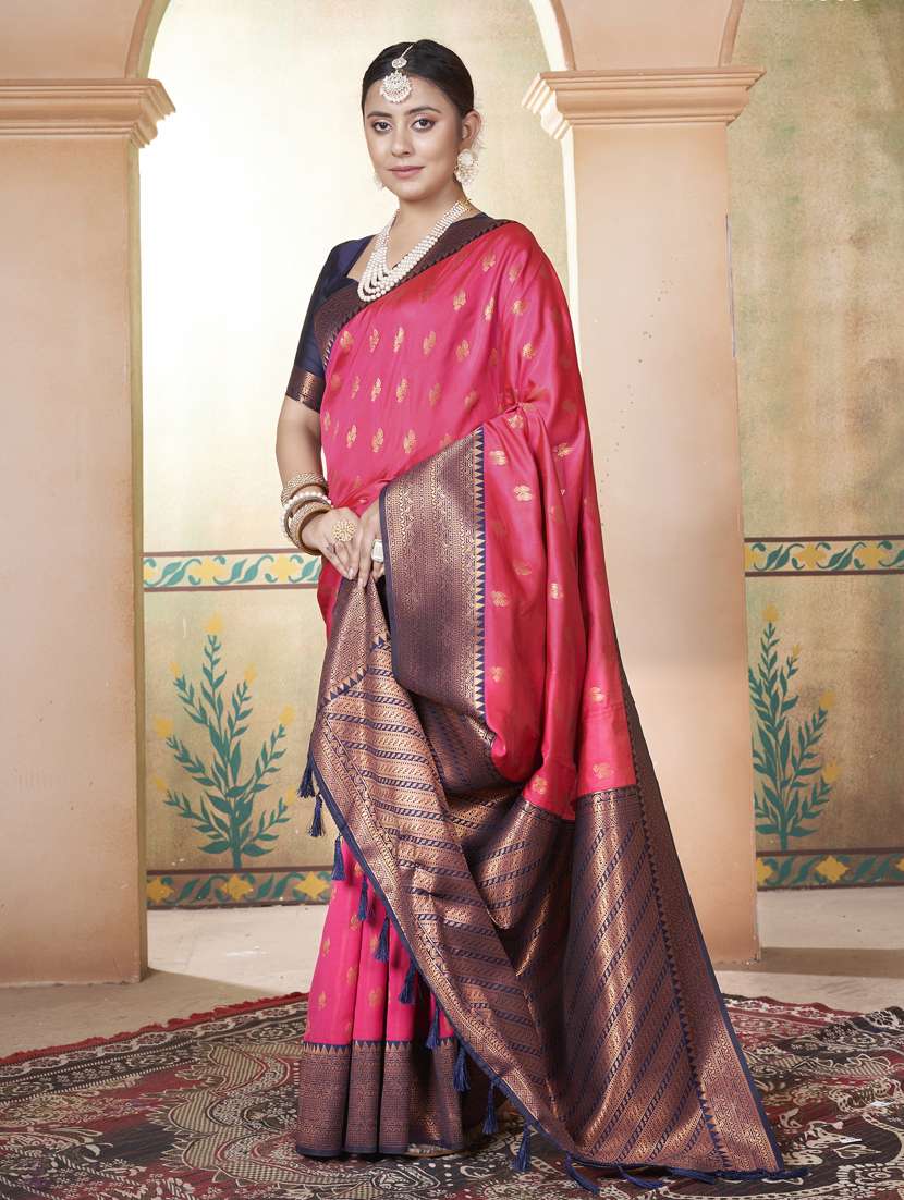women self design kanjivaram saree with blouse - 21340462 -  Standard Image - 1