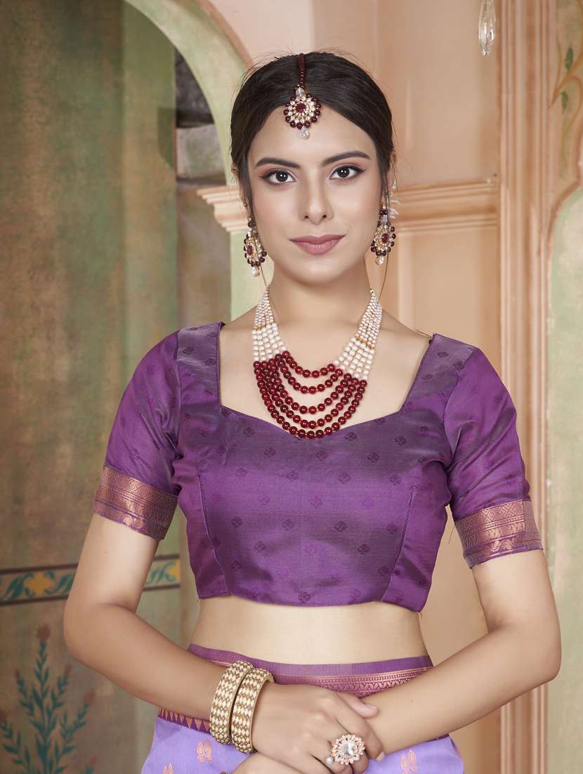 women self design kanjivaram saree with blouse - 21340465 -  Standard Image - 4