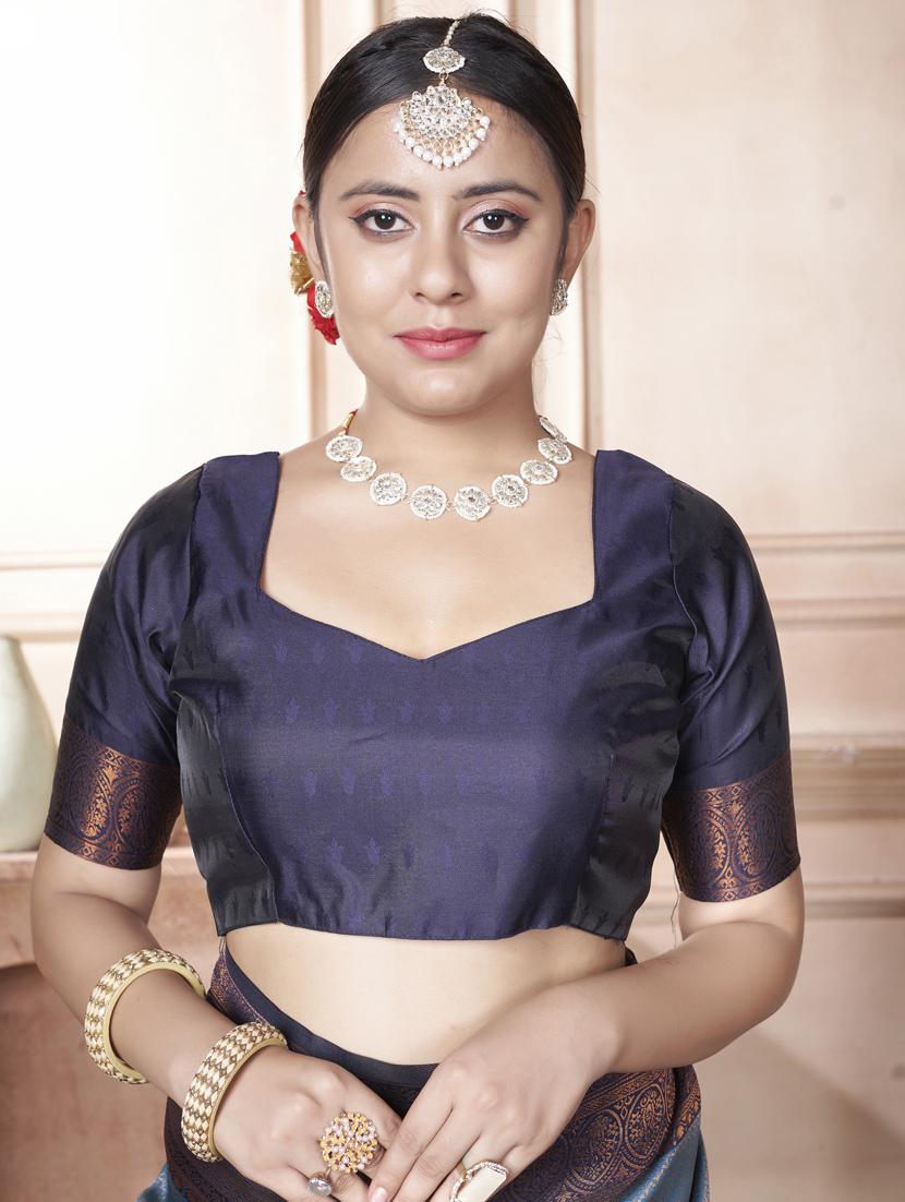 women self design kanjivaram saree with blouse - 21340485 - Standard Image - 4