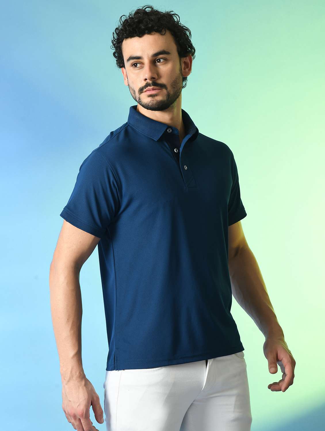 men solid polo t-shirt - 21340520 -  Standard Image - 1