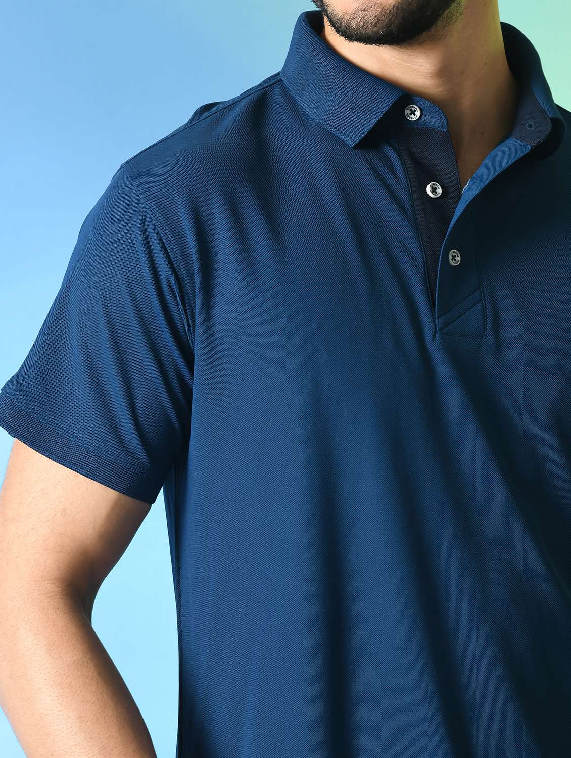 men solid polo t-shirt - 21340520 -  Standard Image - 4