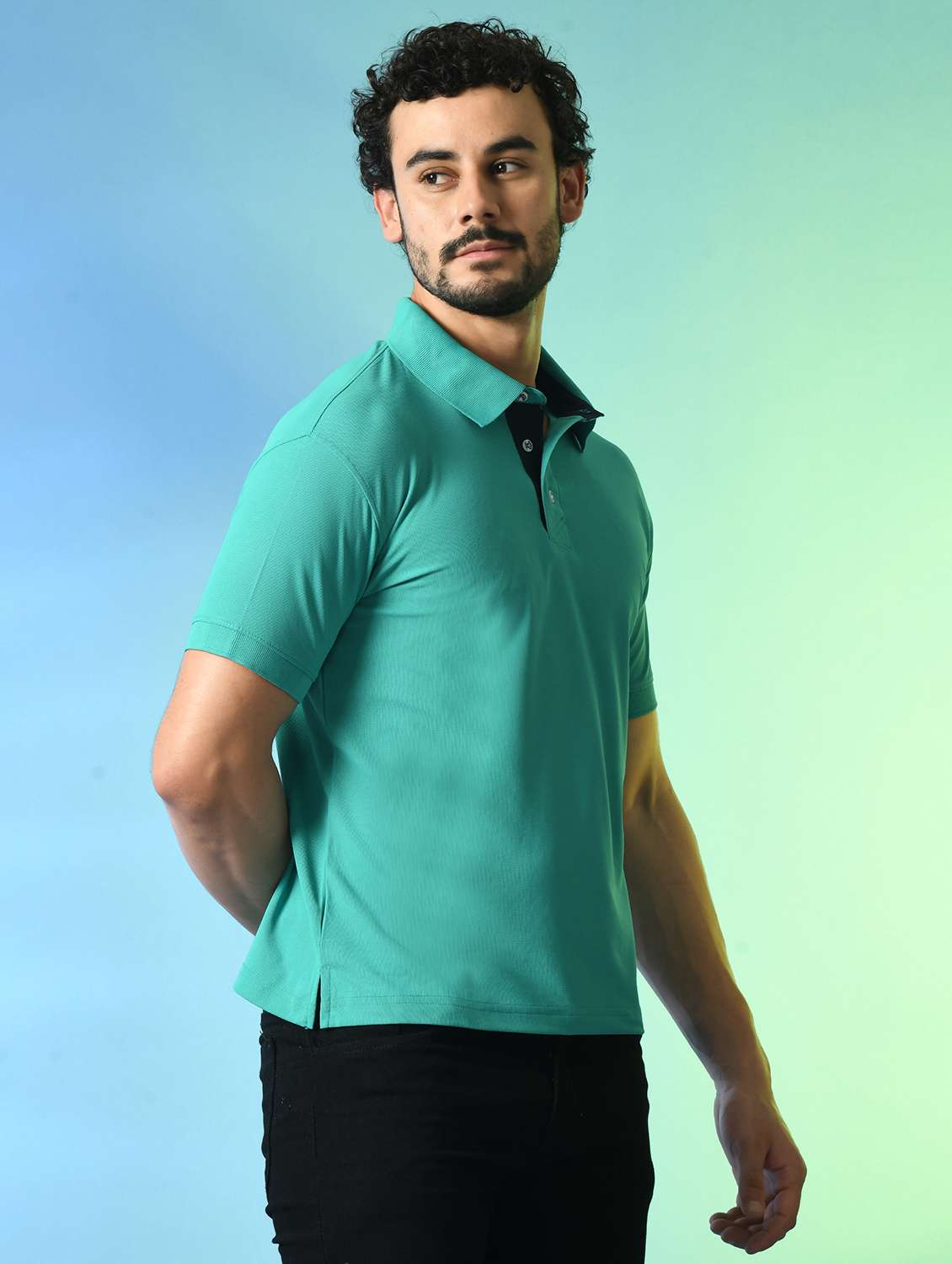 men solid polo t-shirt - 21340524 - Standard Image - 1