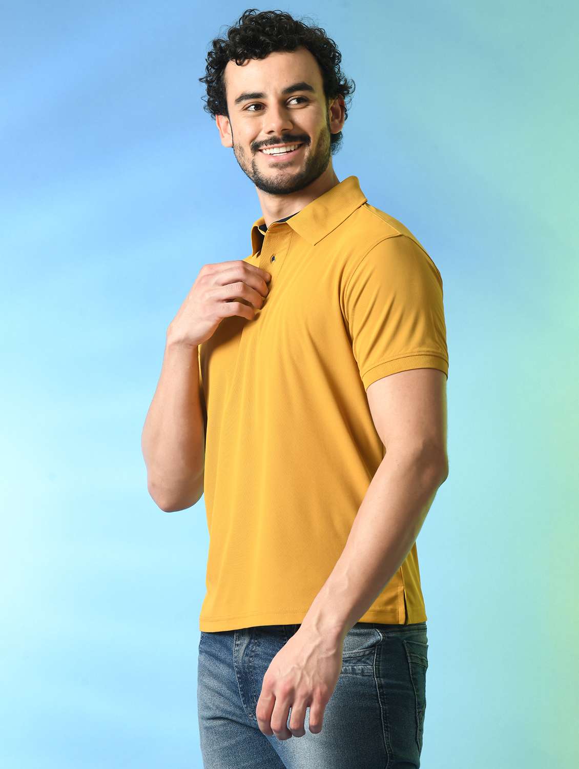men solid polo t-shirt - 21340531 -  Standard Image - 1