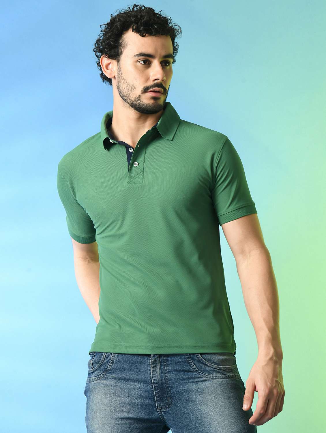 men solid polo t-shirt - 21340532 - Zoom Image - 0