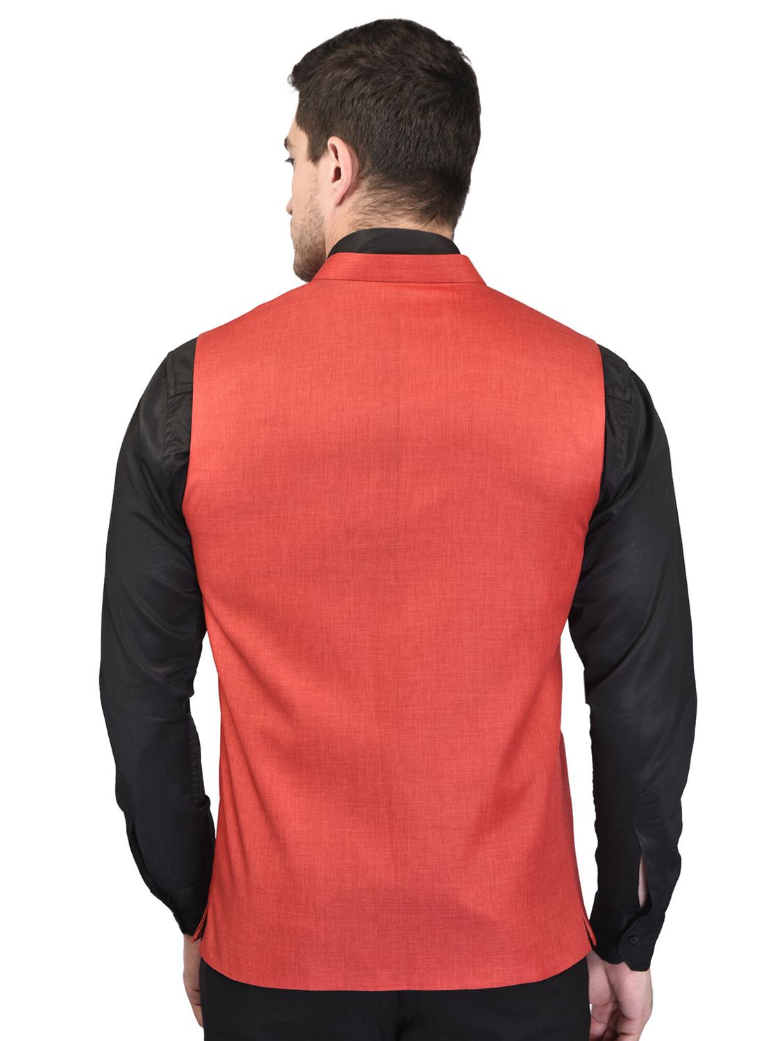 men solid cotton nehru jacket - 21340576 - Standard Image - 1